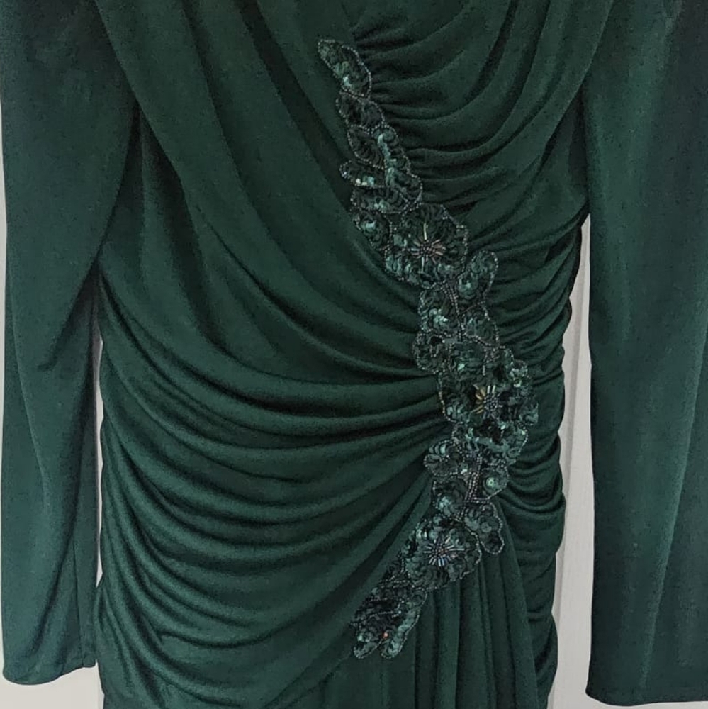 VTG 80s Emerald Green dress